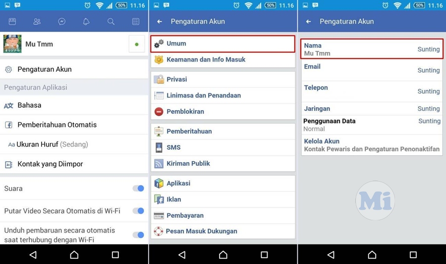 Cara Mengganti Nama Facebook Lewat HP dengan Mudah Menit info