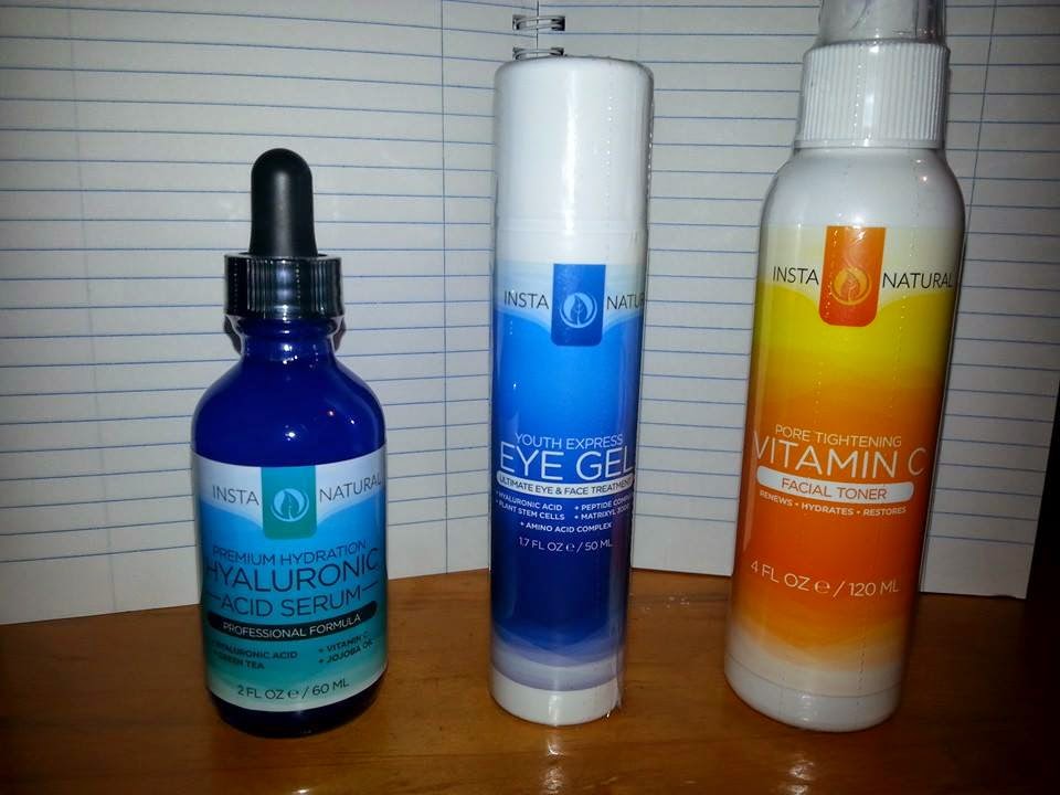 MrsElegantBeauty REVIEW!! InstaNatural VITAMIN C FACIAL TONER, HYALURONIC ACID SERUM, AND YOUTH