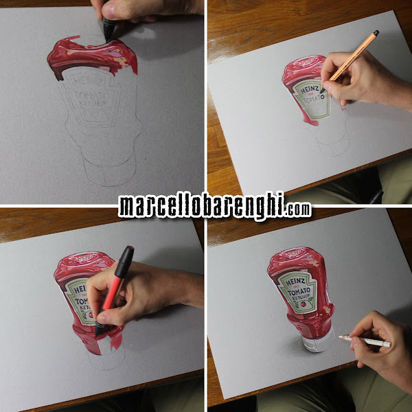 Heinz Tomato Ketchup Drawing Marcello Barenghi