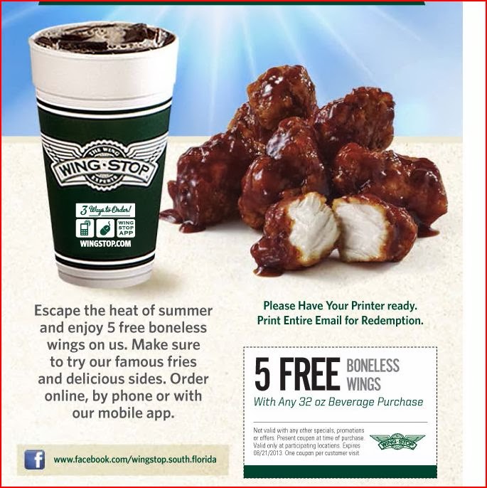 remember the magic! WINGSTOP COUPON