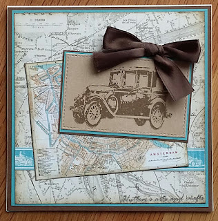 Hutton's arts and crafts Graphic 45 Come away with me Handmade travel greeting card