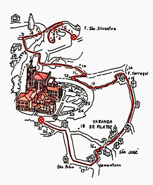 Mata de Buçaco, mapa senderos, por El Guisante Verde Project