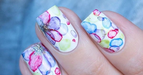 7. Watercolor Nail Art for Pink and White Nails - wide 3