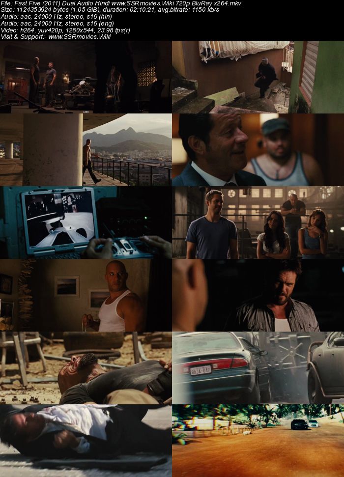 Fast Five (2011) Dual Audio Hindi 480p BluRay x264 400MB Movie Download