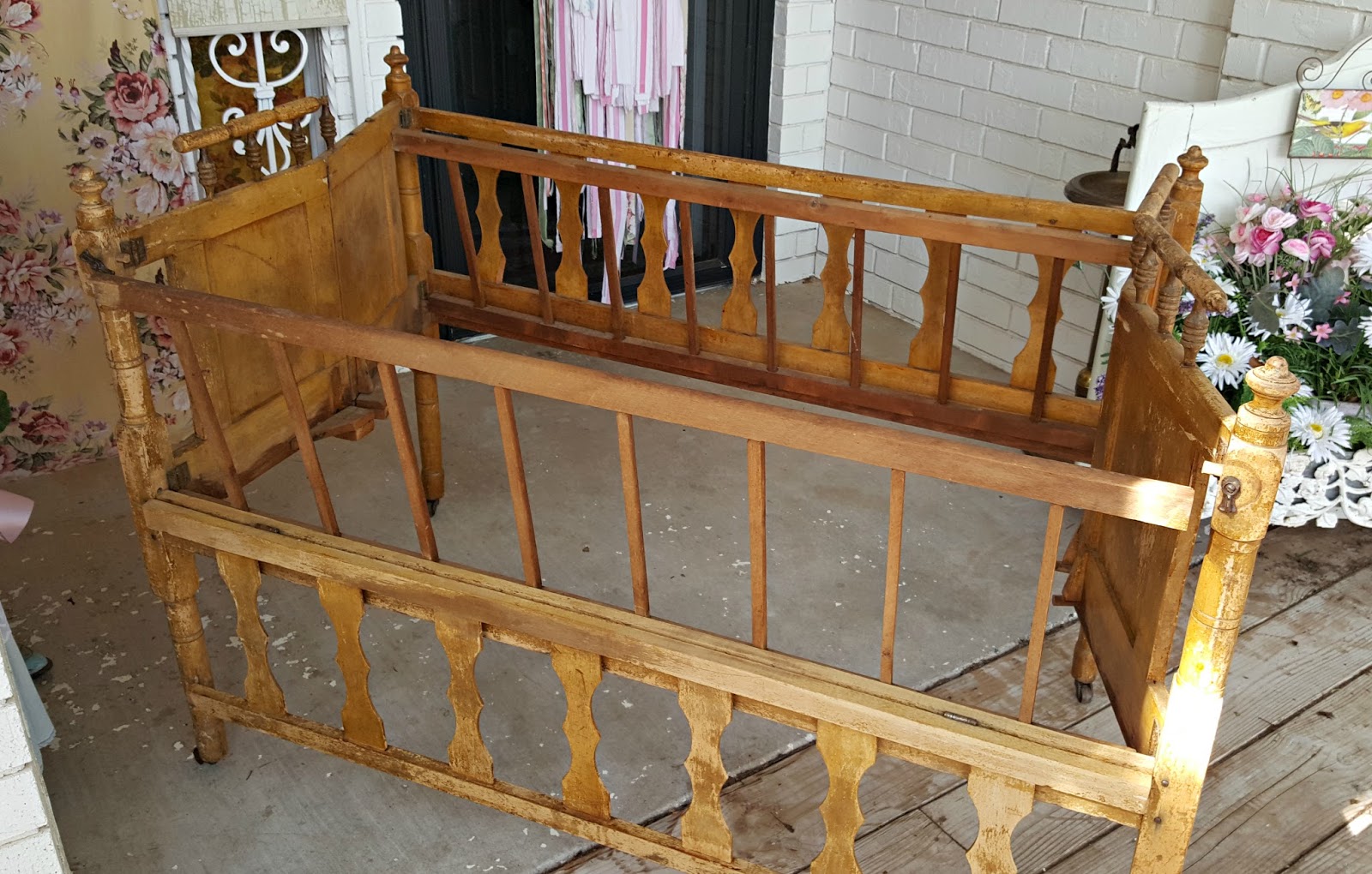Penny's Vintage Home Repurposing a Vintage Baby Crib