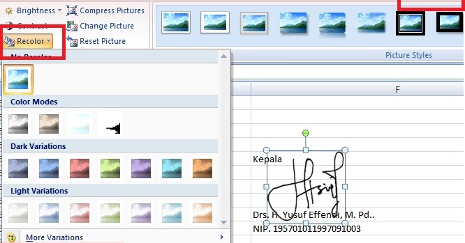 Trik Menempatkan Gambar di Belakang Teks Pada MS Excel - ekotriyanto.com