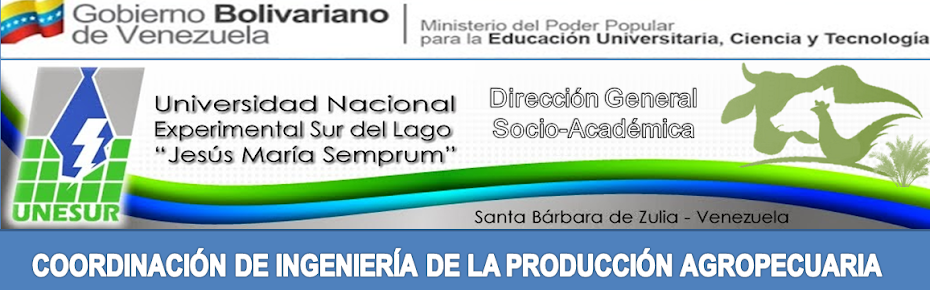 Coordinación de Ingenieria de la Producción Agropecuaria UNESUR