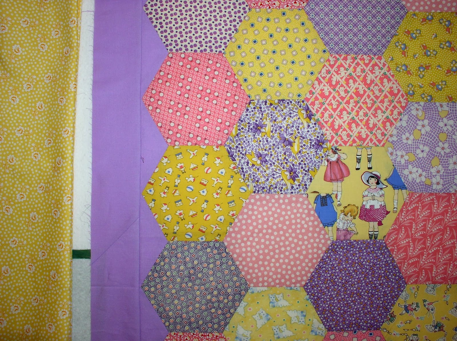 LuAnn Kessi Hexagon Baby Quilt.......Top Done