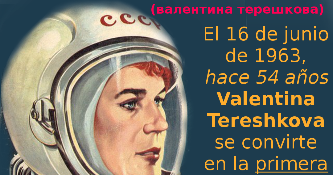 Mujeres en la Historia Valentina Tereshkova (валентина терешкова) La primera mujer cosmonauta Mujeres en la Historia Valentina Tereshkova (валентина терешкова) La primera mujer cosmonauta