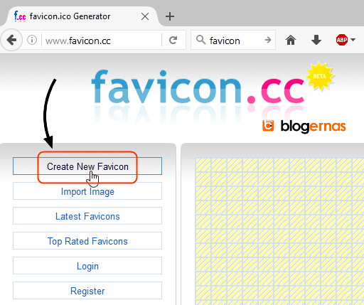 Cara Membuat Gambar Favicon Blog secara Online