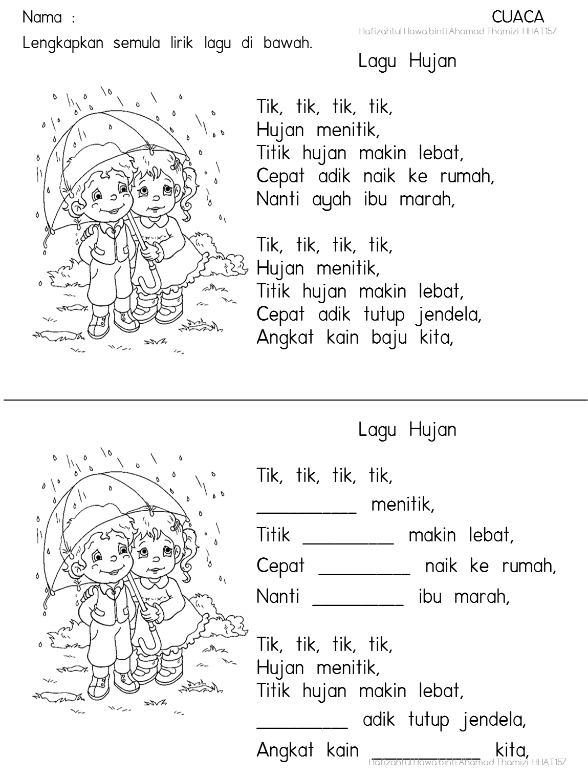 Cikgu Fieza (HHAT157): Cuaca