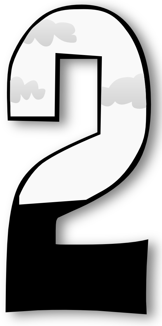 Coloring Number 2 Black And White SGBlogosfera Amigos de Jess CREATION DAY