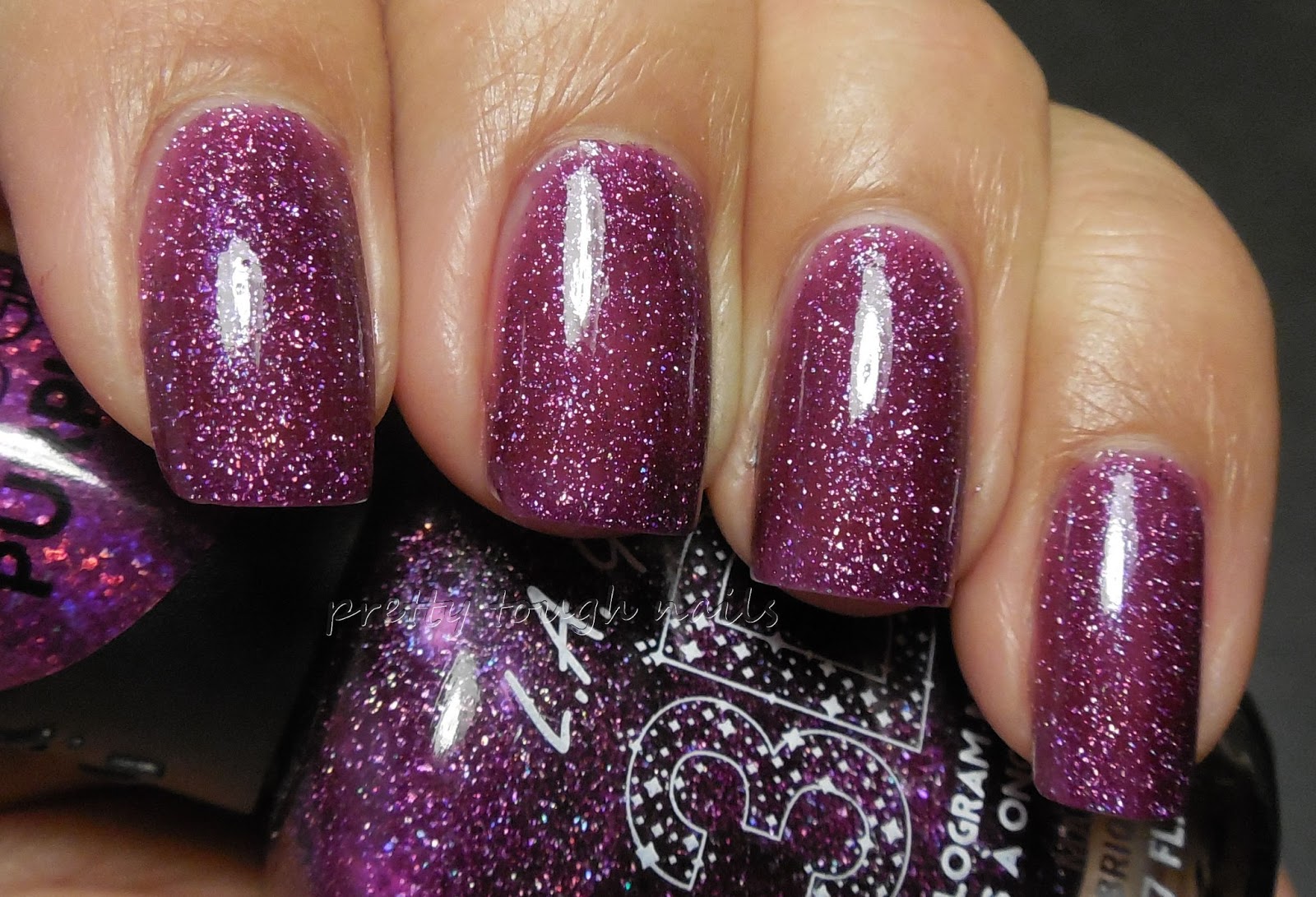 L.A. Girl 3D Effects Hologram Nail Polish in Black Illusion & Purple  Effect: Review and Swatches