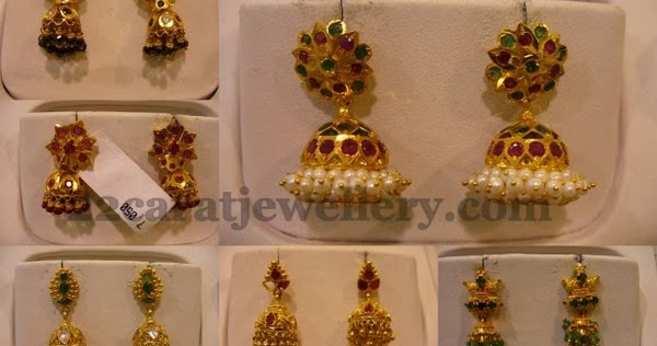 6 Grams Gemstone Earrings - Jewellery Designs