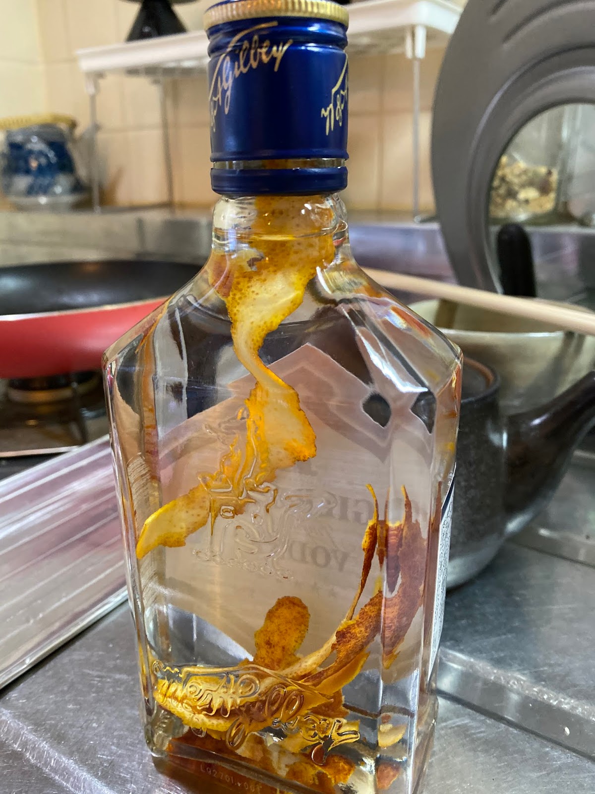 Our Adventures in Japan blood orange infused vodka