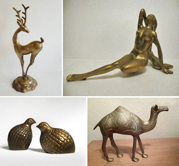 Vintage brass figurine roundup How About Orange