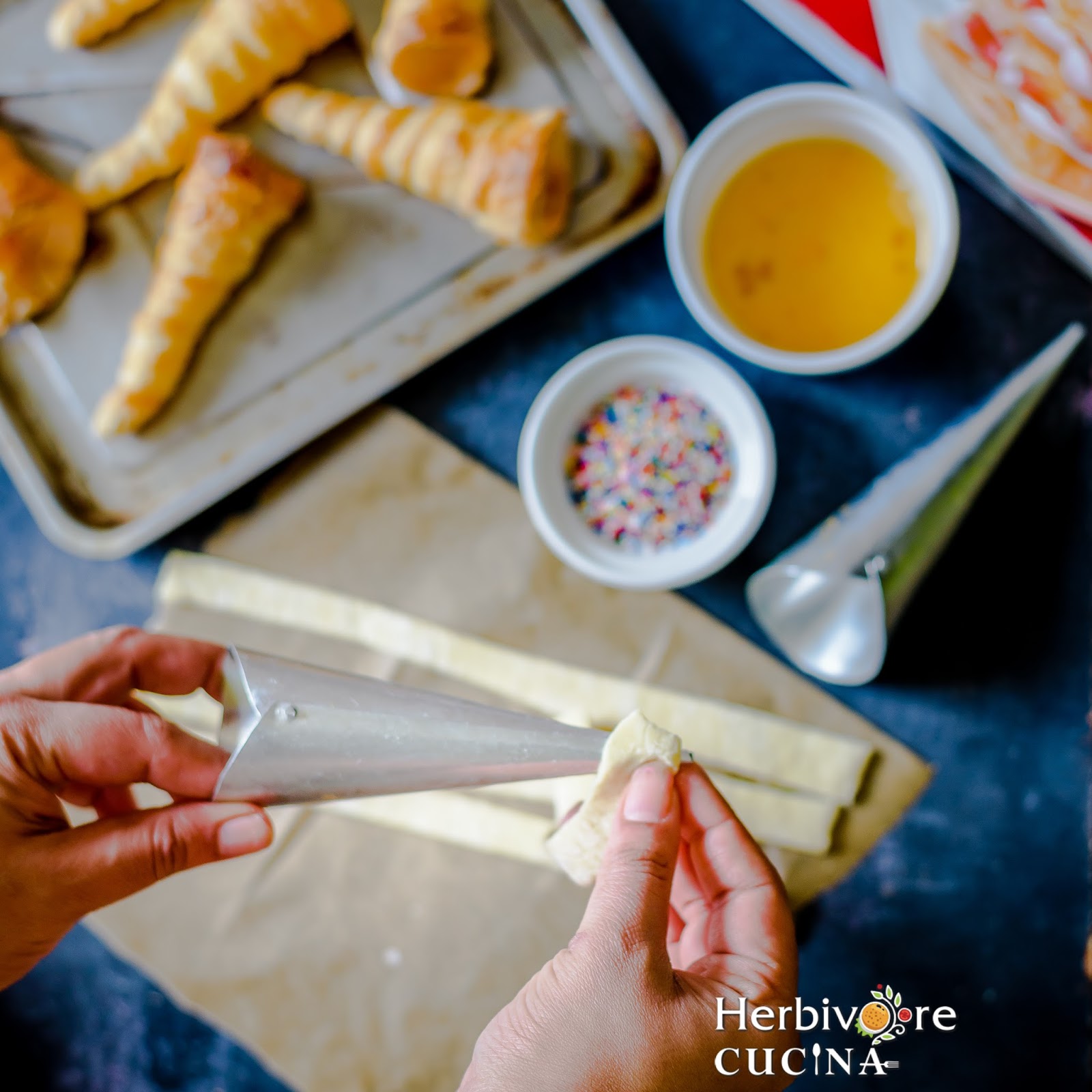 Herbivore Cucina Vanilla Mousse Cream Rolls Cream Horns