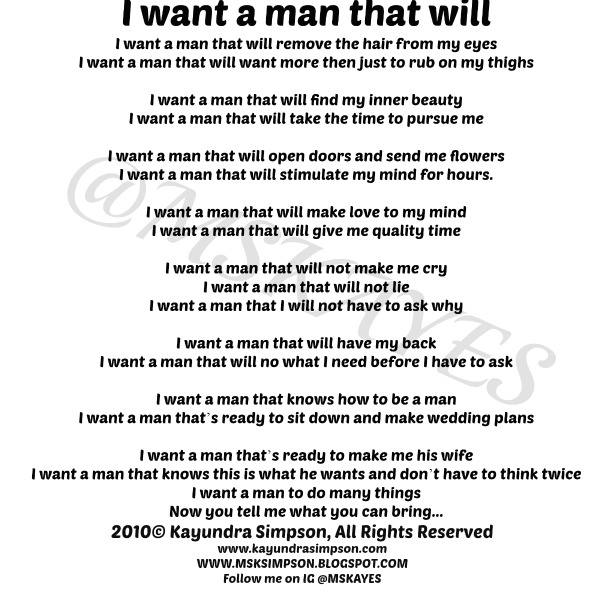 I Want To Be A Man