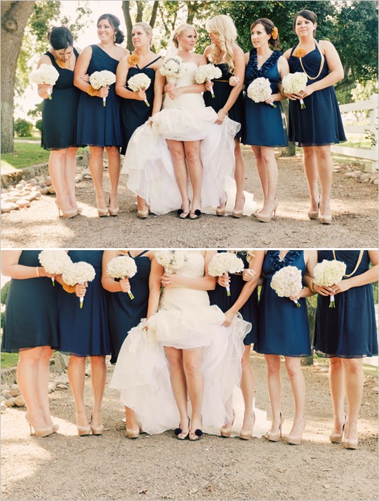 Navy Blue Bridesmaid Dresss With Majenta Shoes Navy Blue Bridesmaid Dresss With Majenta Shoes