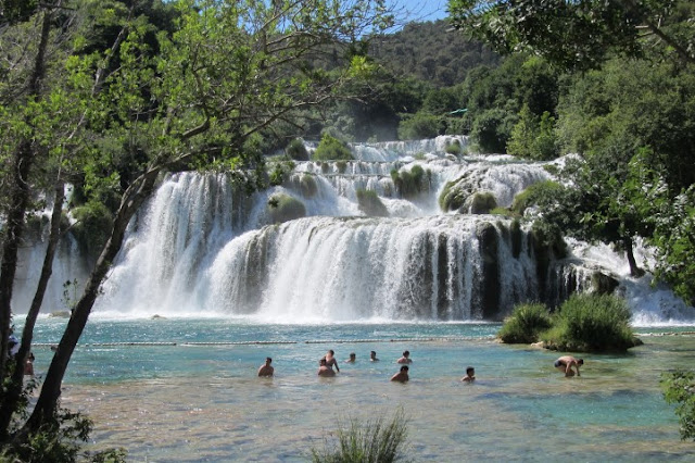 Kroatië, Nationaal Park Krka, watervallen
