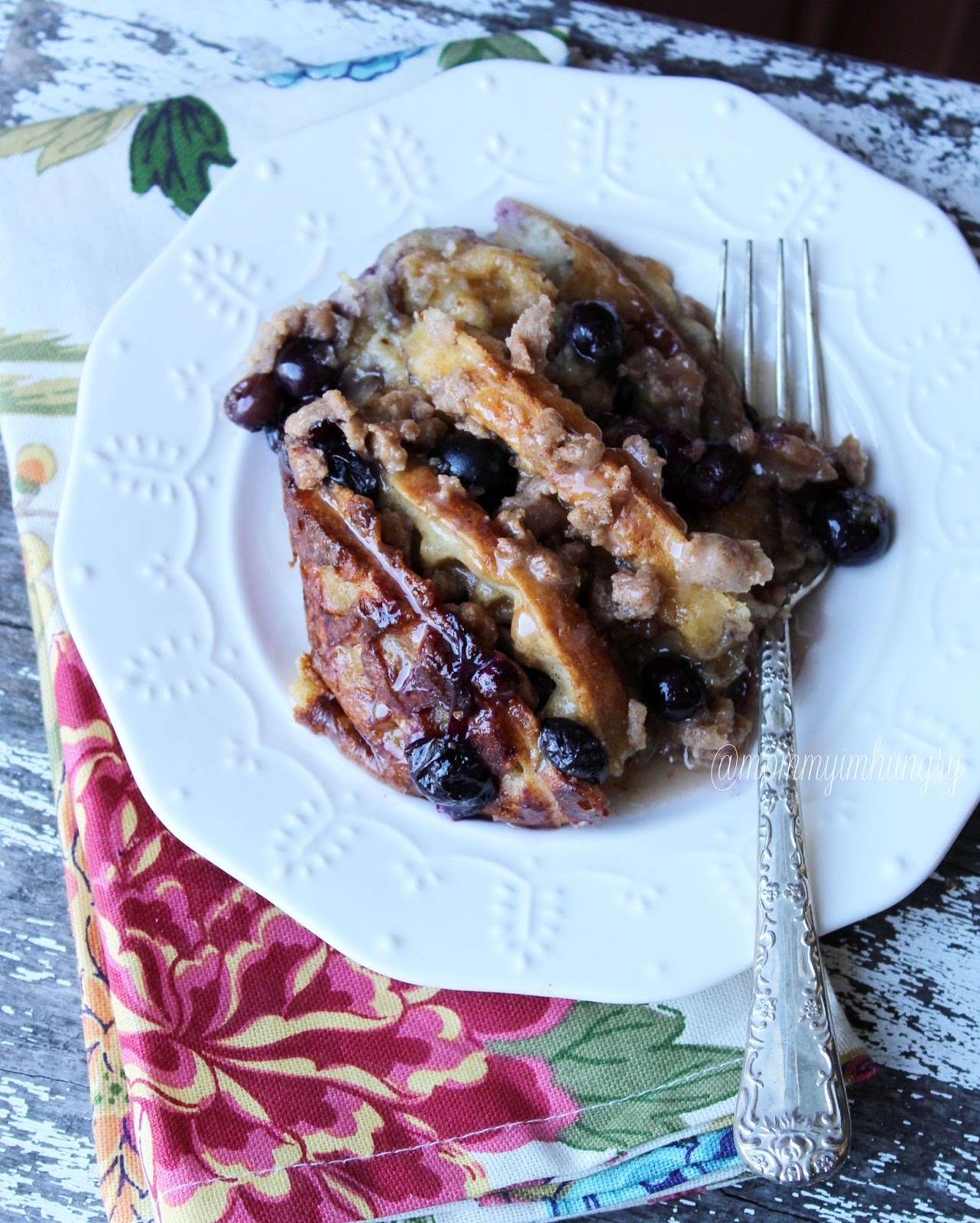 MIH Recipe Blog Overnight Blueberry Waffle Bake
