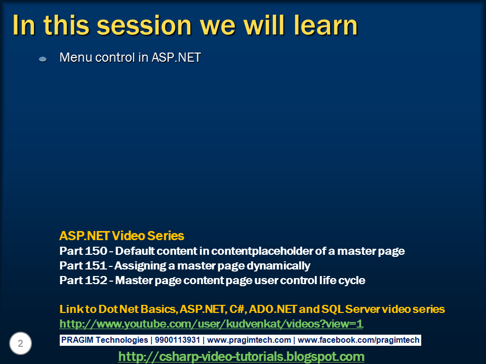 Kumpulan Tutorial Belajar Menu Control In Asp