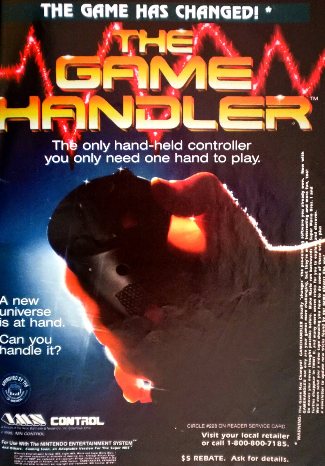 Retro Gaming Art The Game Handler for NES (1992)