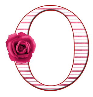 Abecedario con Flores Rosadas. Alphabet with Pink Flowers.