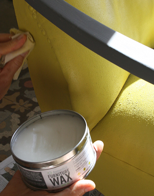 How to Paint Fabric ¨ armchair ¨ using Autentico chalpaint