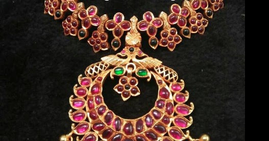 Ruby Floral Necklace in Silver - Jewellery Designs