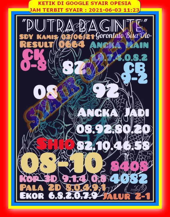 45 Forum syair sdy opesia 3 juni 2021