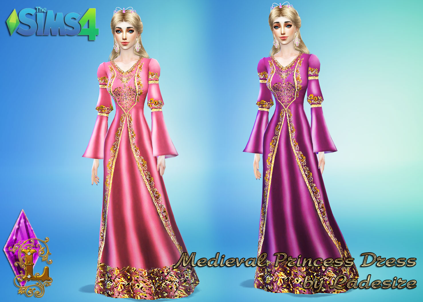 Ladesire's creative corner) TS4 Medieval Princess Dress by Ladesire