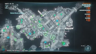 Batman Arkham Knight, Occupy Gotham, Bleak Island, Tower Locations map