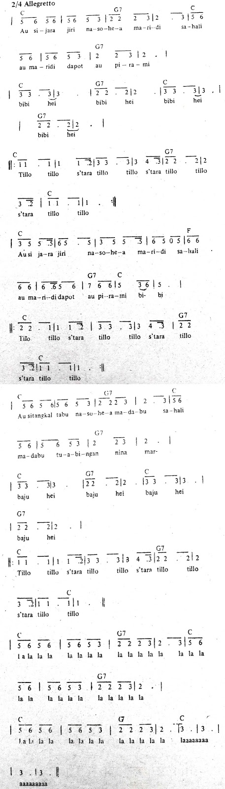 Chord & Arti Lirik Lagu Sumatera Utara: Sitara Tillo + Not Angka Chord & Arti Lirik Lagu Sumatera Utara: Sitara Tillo + Not Angka