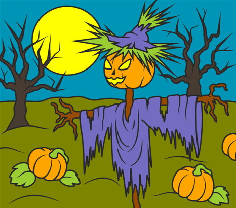 Mewarnai Gambar Orang Orangan Sawah - Yuk Warnai