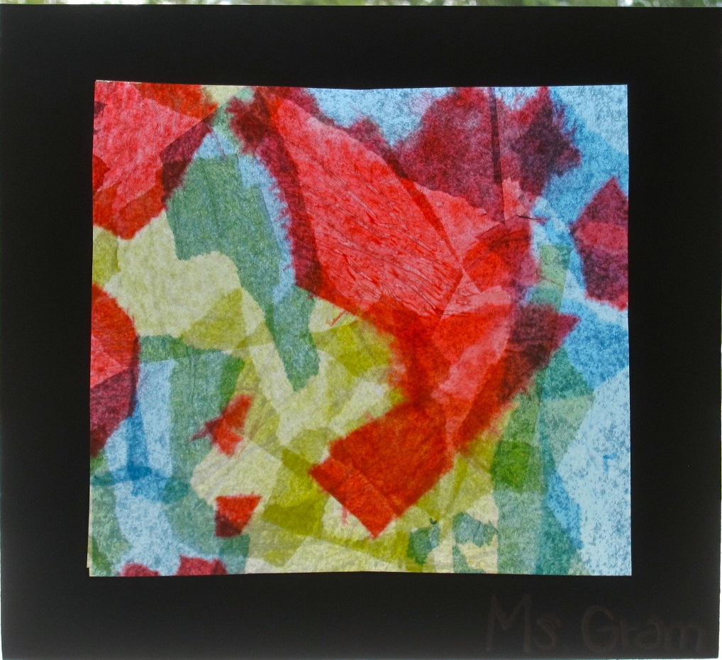 Painted Tissue Paper Collage