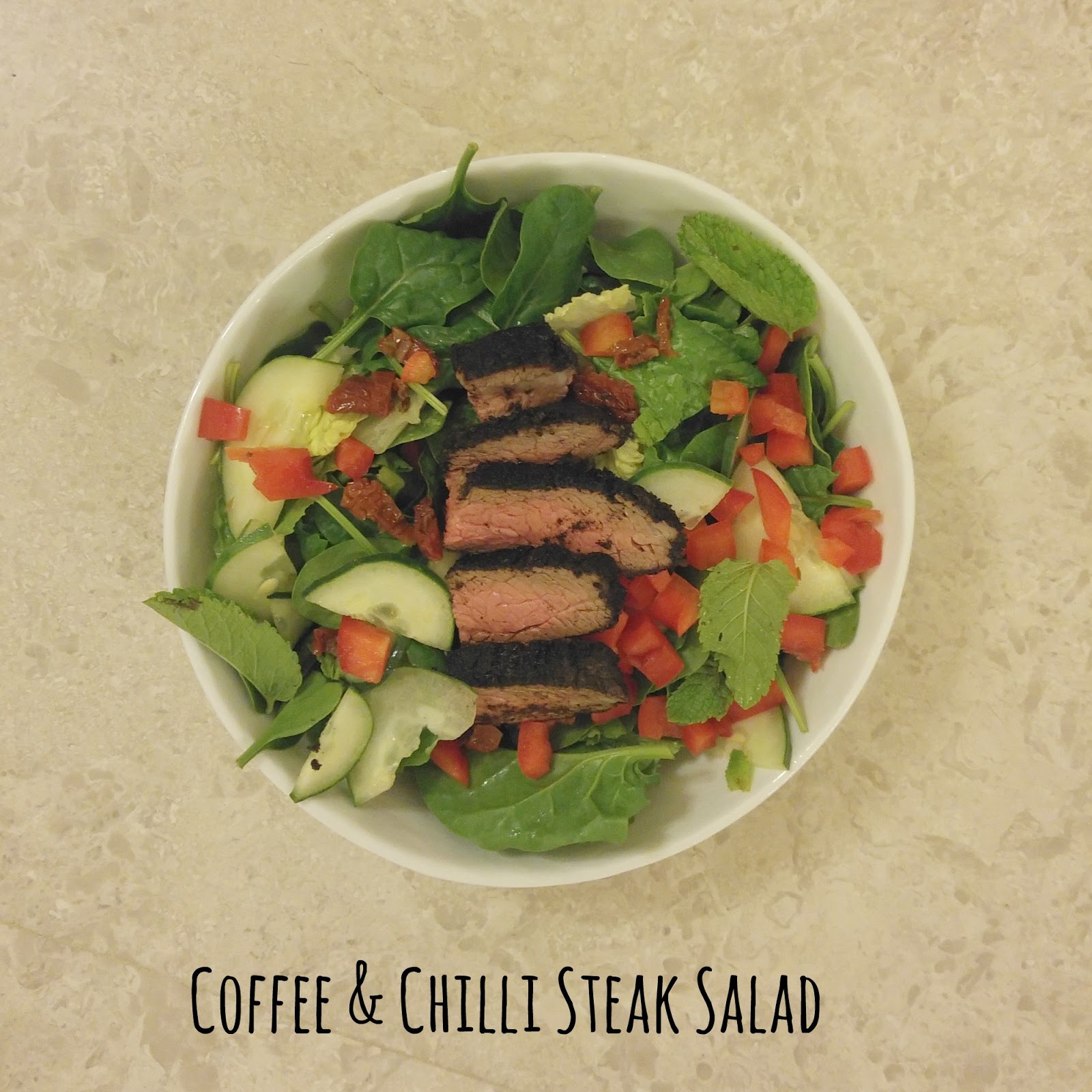 Simply Cooked Coffee and Chilli Steak Salad