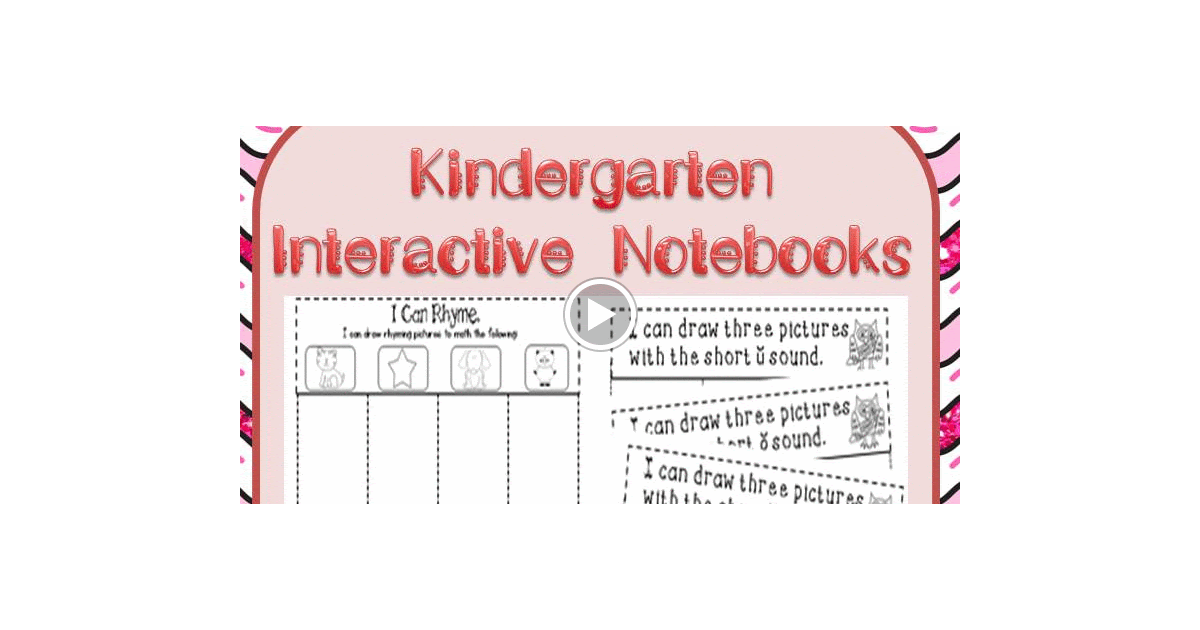 123kteacher blog INTERACTIVE NOTEBOOKS IN KINDERGARTEN