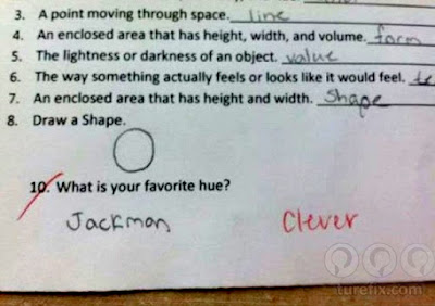 Clever boy, you've made Professor Xavier proud, funny school test answer
