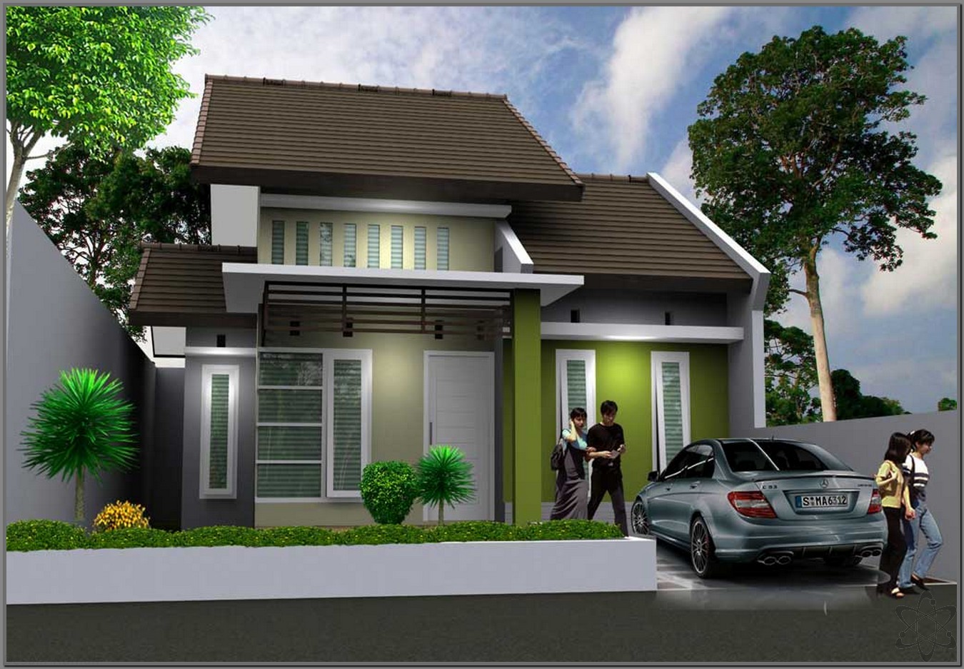 31 Desain rumah minimalis biru