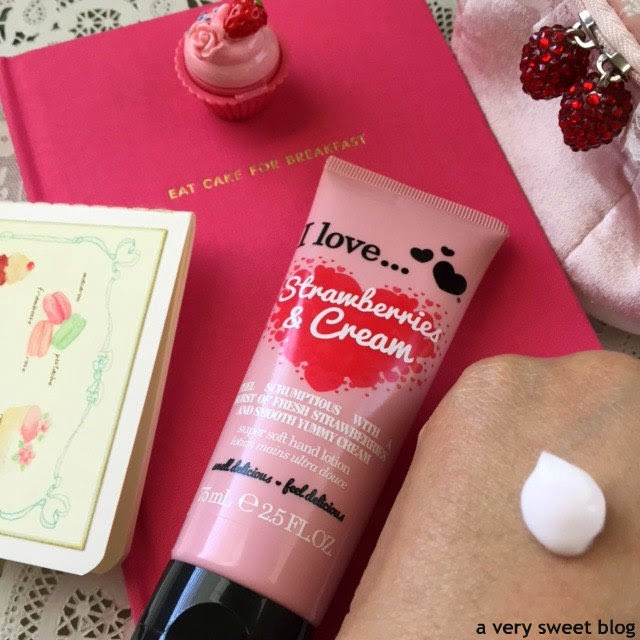 I Love...Strawberries & Cream Hand Lotion Review A Very Sweet Blog
