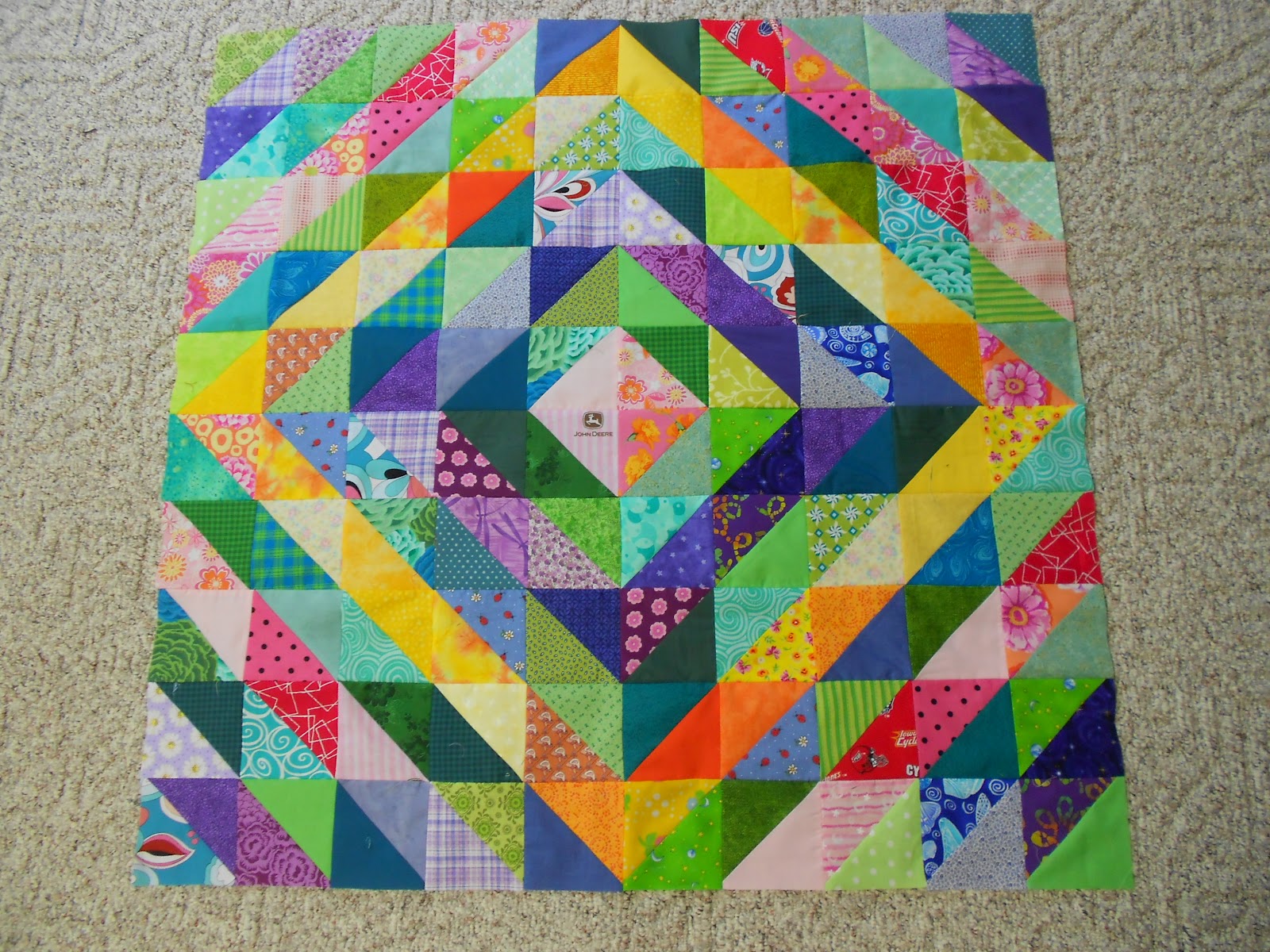 Down To Sew Warm vs. Cool HST Baby Quilt