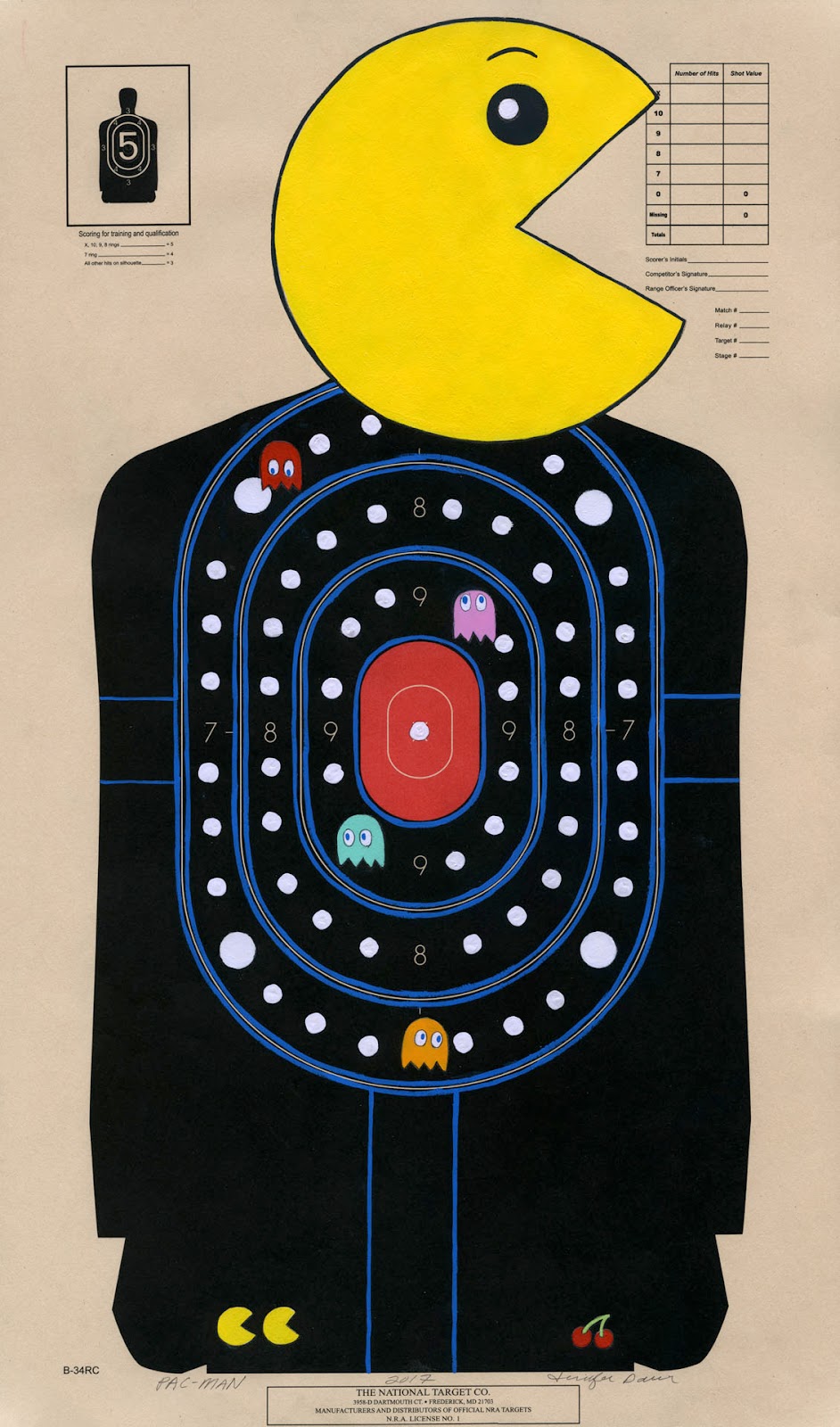 Jennifer Davis Art Custom HandPainted Paper Shooting Targets
