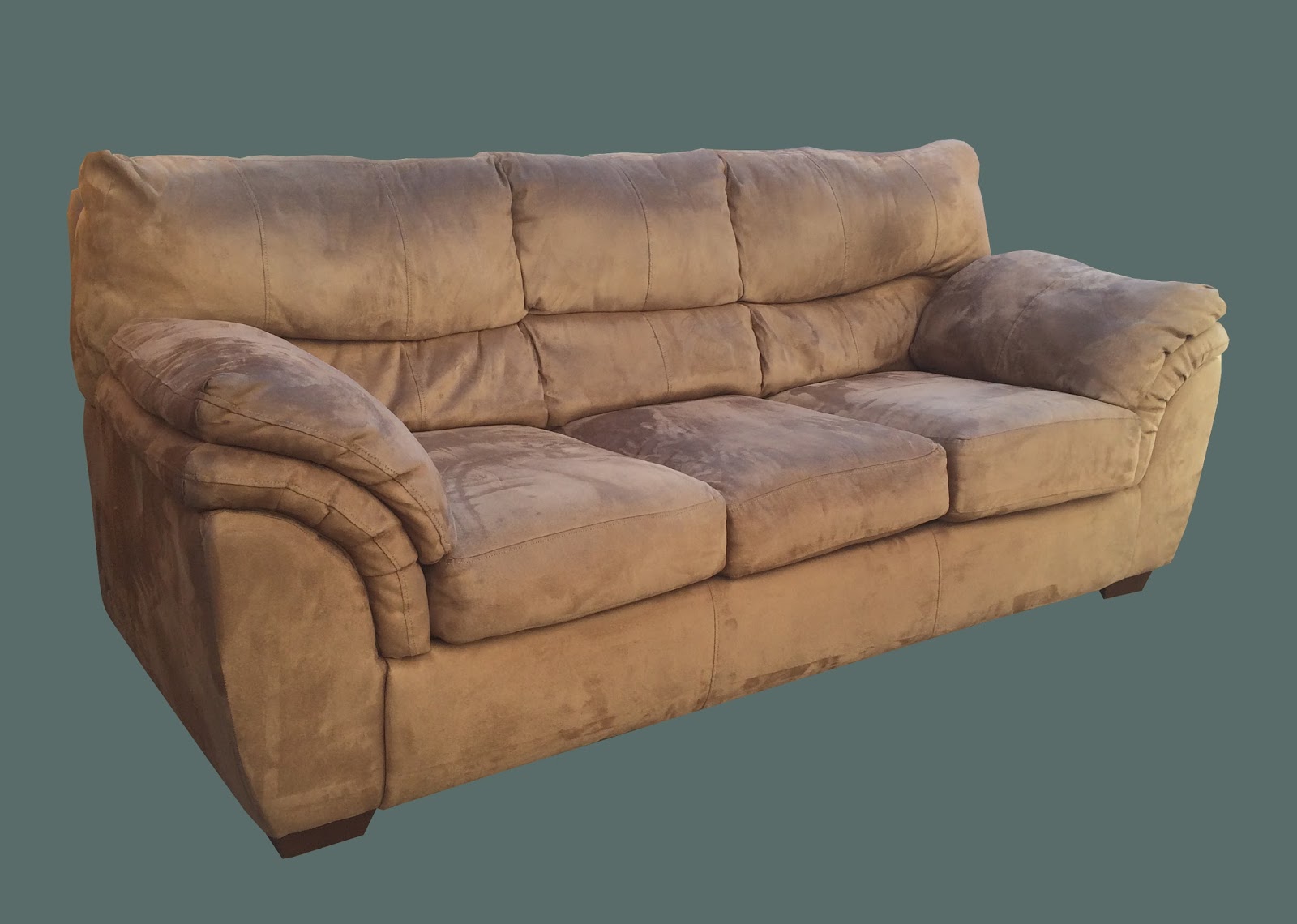 Uhuru Furniture & Collectibles Tan Microfiber Sofa 165 SOLD