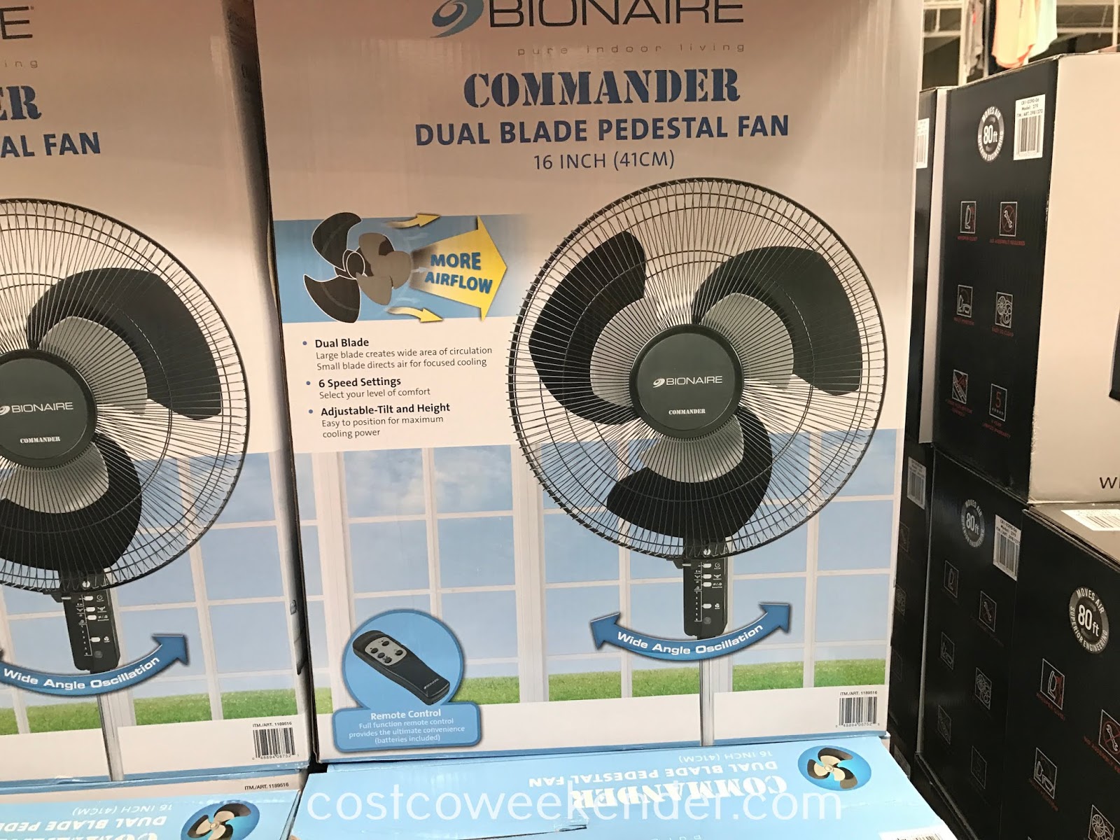 Bionaire Commander Dual Blade Pedestal Fan Costco Weekender