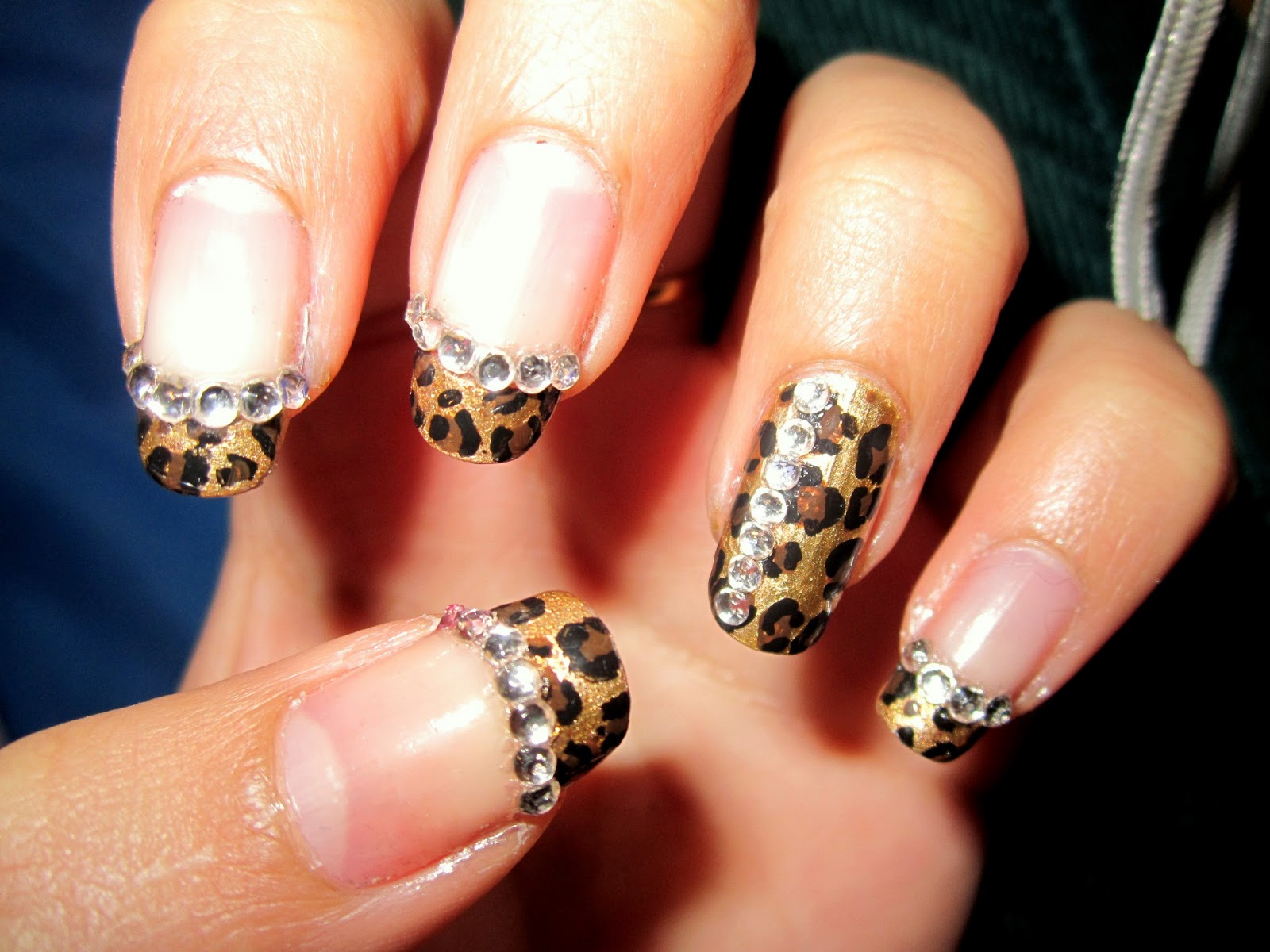 Leopard Print French Tip Nails - wide 1