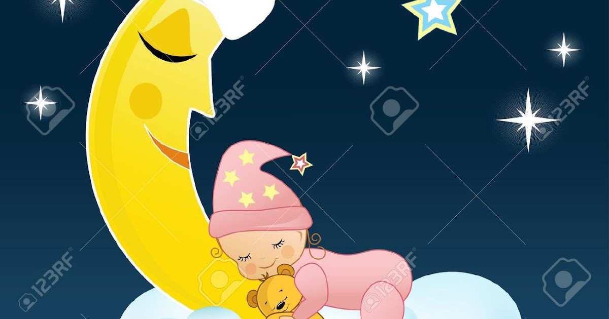 Сплюшка колыбельная песня. Малыш спящий на Луне. Баюшки спокойной ночи.