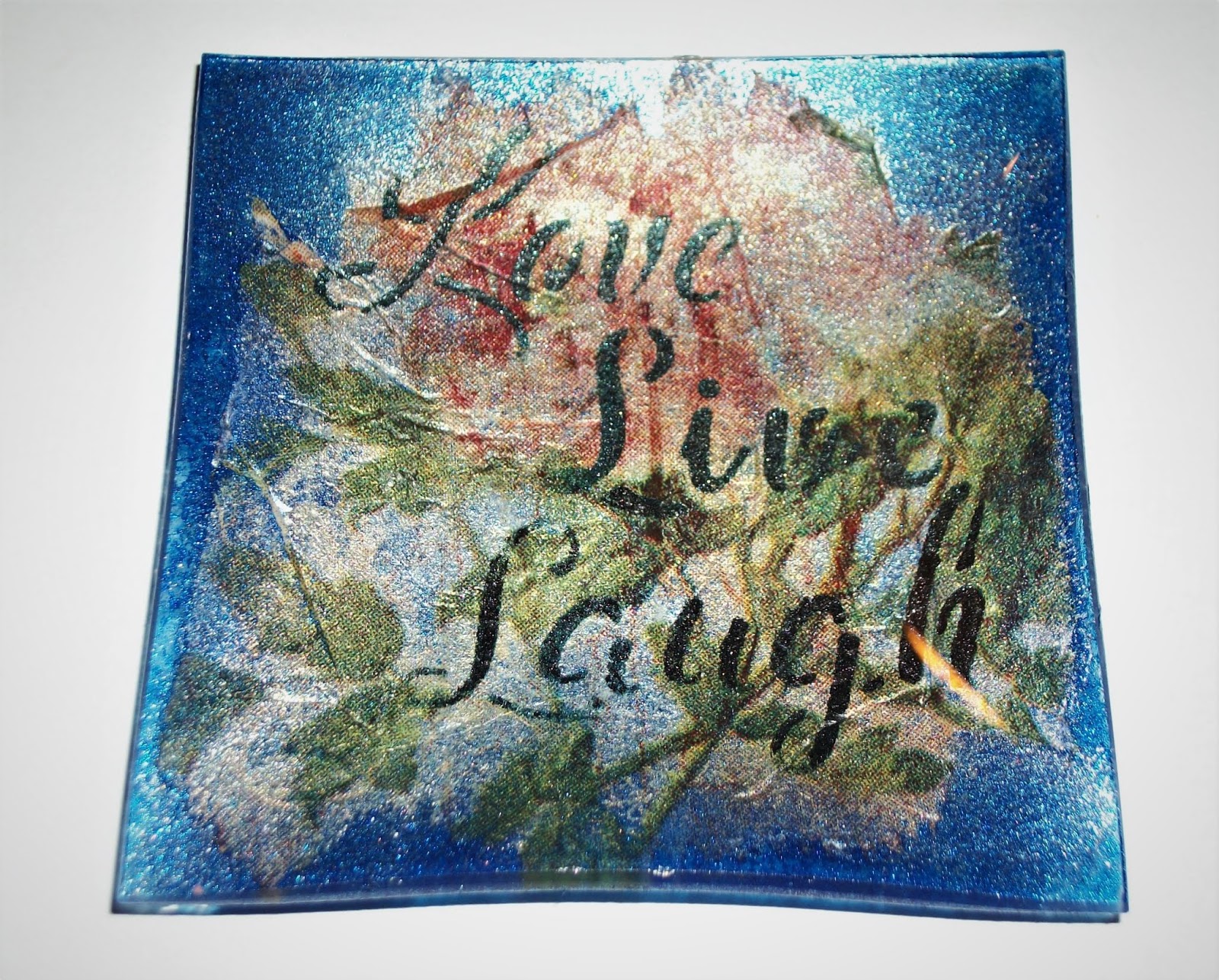 Nanny Gee's Place Decoupage Glass Dish