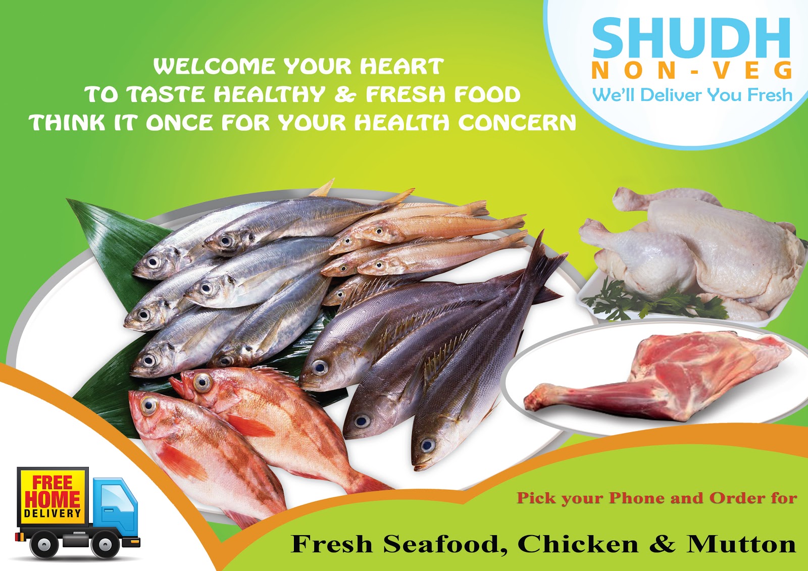 Shudh NonVeg We Deliver you fresh Seafood, Chicken & Mutton meat to