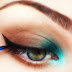 Turquoise eyes makeup